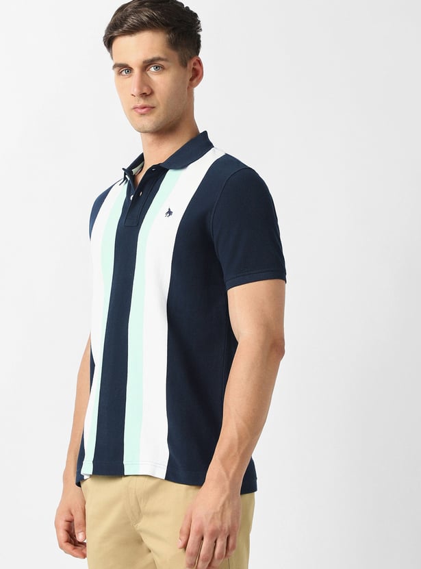 VH SPORTS Striped Polo T-shirt