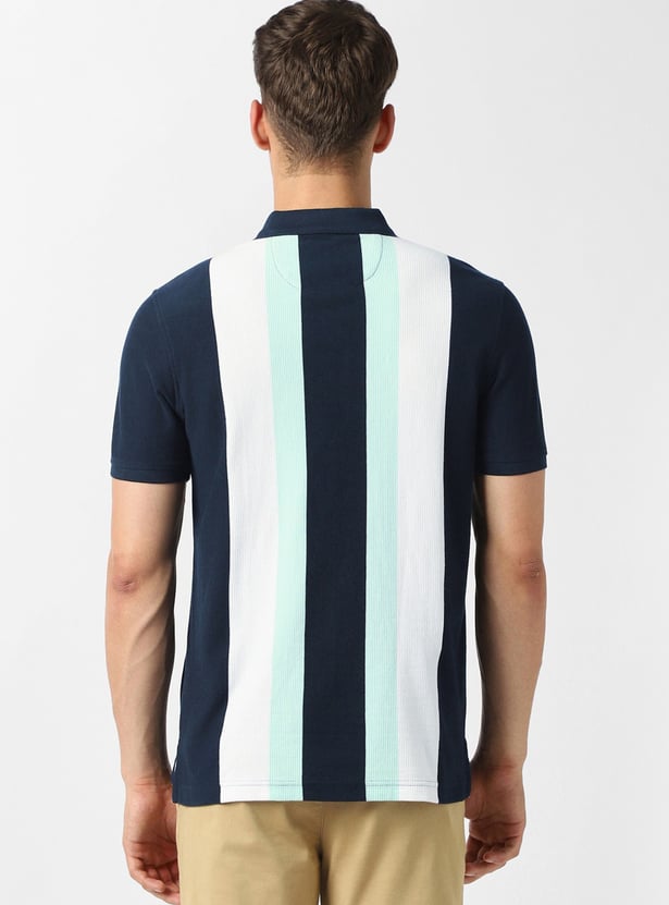 VH SPORTS Striped Polo T-shirt