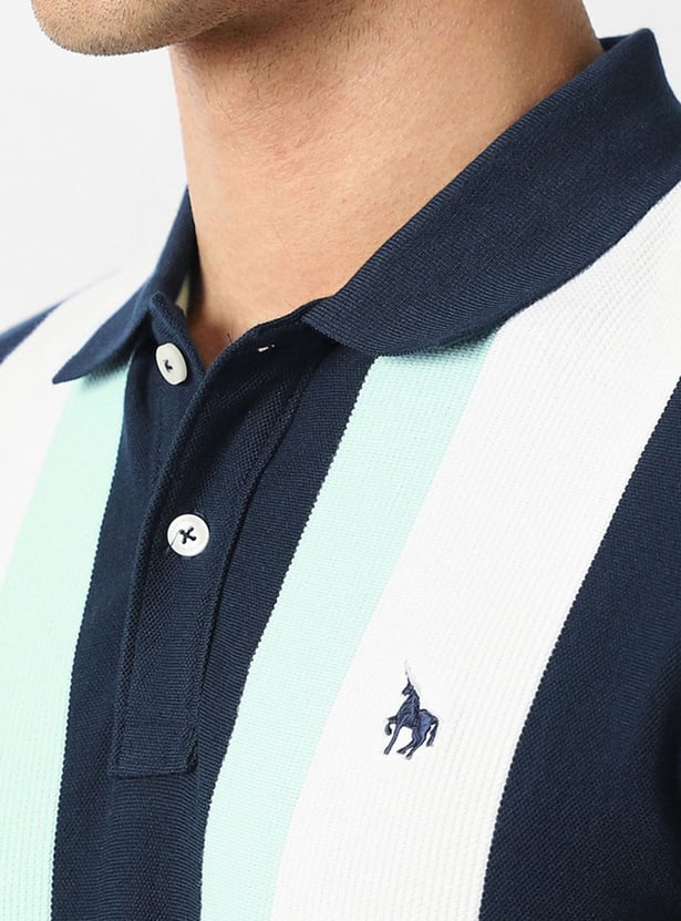 VH SPORTS Striped Polo T-shirt