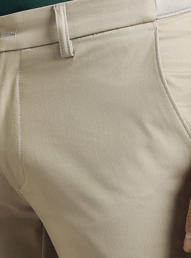 LP SPORT Solid Slim Tapered Trousers