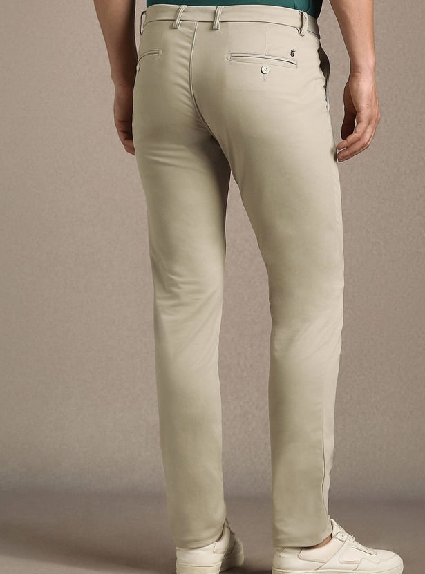 LP SPORT Solid Slim Tapered Trousers