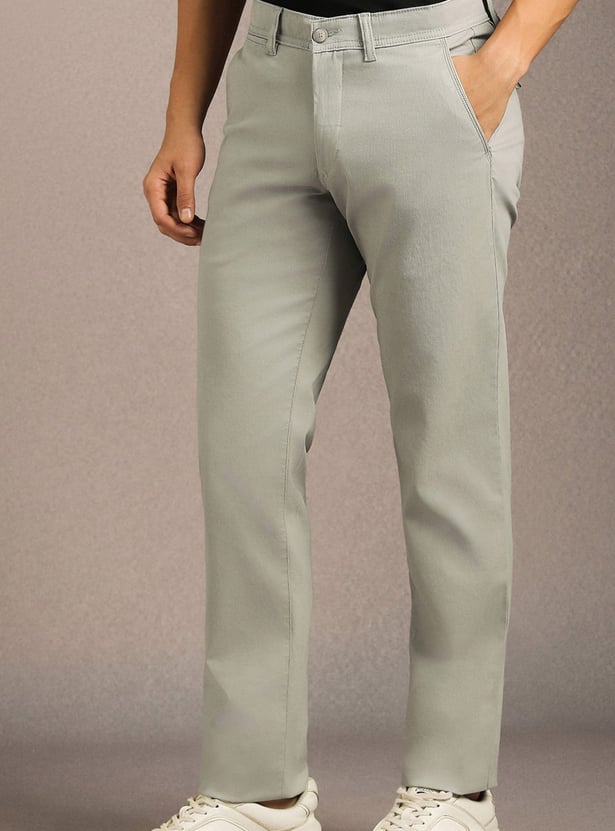 LP SPORT Solid Slim Tapered Trousers