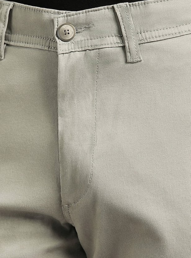 LP SPORT Solid Slim Tapered Trousers