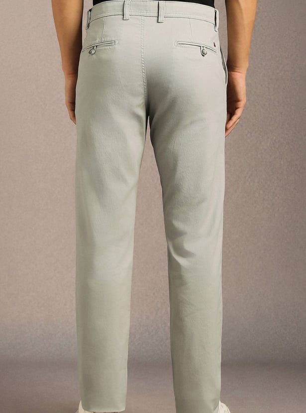 LP SPORT Solid Slim Tapered Trousers