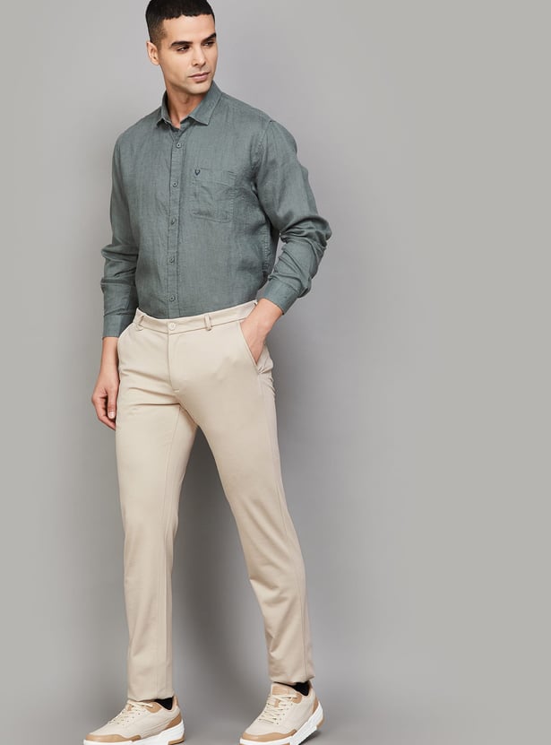 LP SPORT Solid Slim Tapered Trousers