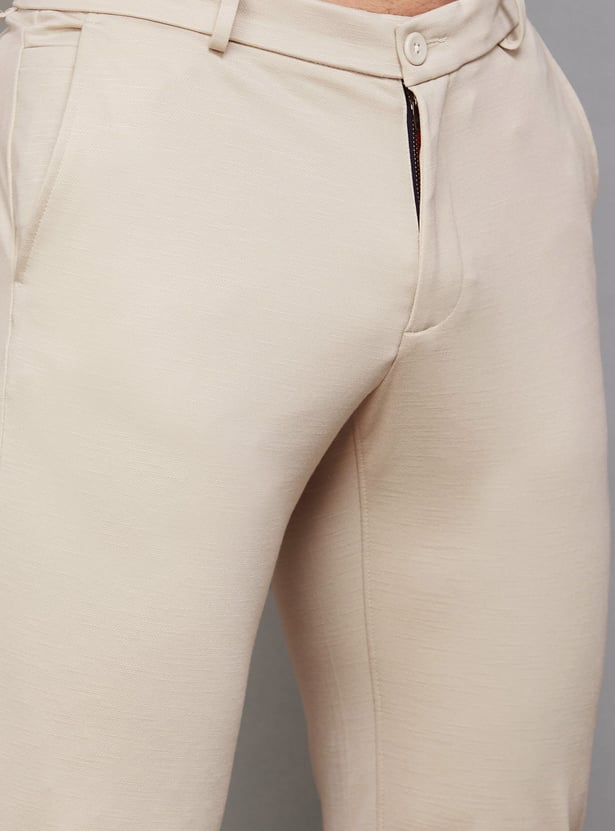 LP SPORT Solid Slim Tapered Trousers