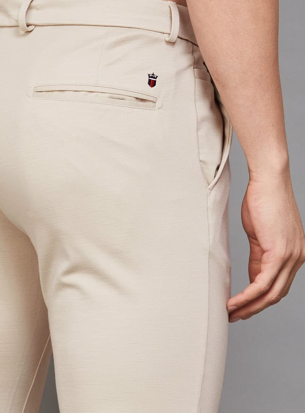 LP SPORT Solid Slim Tapered Trousers