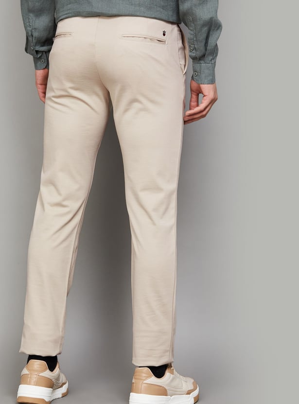 LP SPORT Solid Slim Tapered Trousers
