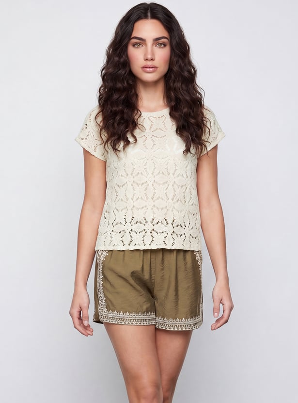 FAME FOREVER Crochet Top