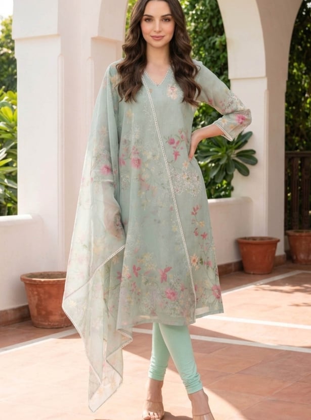 W Floral Print Dupatta