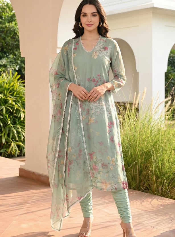 W Floral Print Dupatta