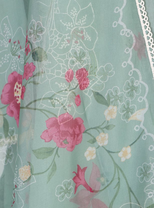W Floral Print Dupatta