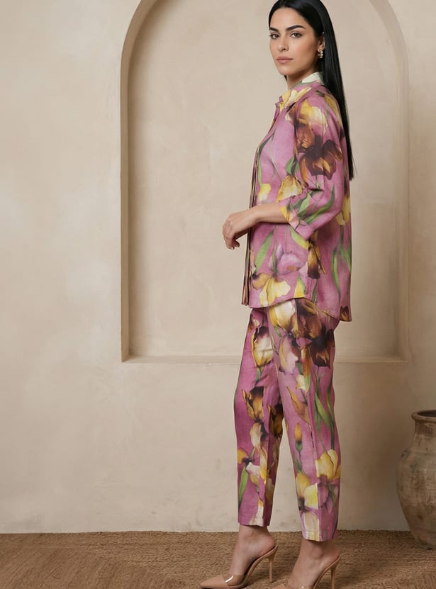 W Floral Print Kurti Set