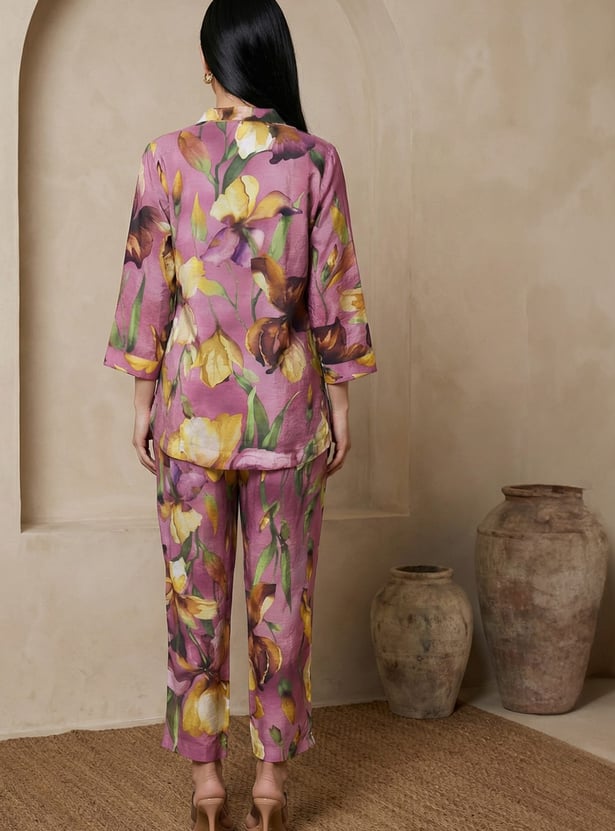 W Floral Print Kurti Set