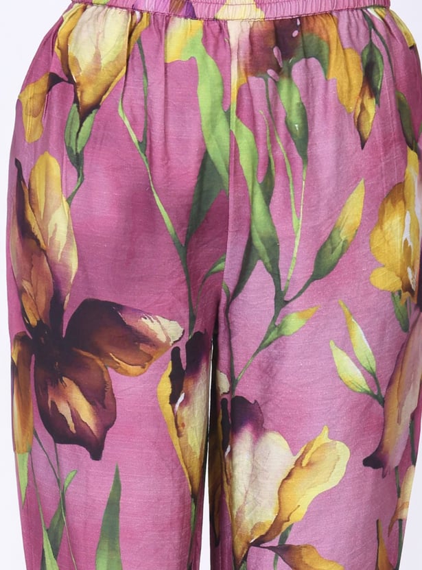 W Floral Print Kurti Set