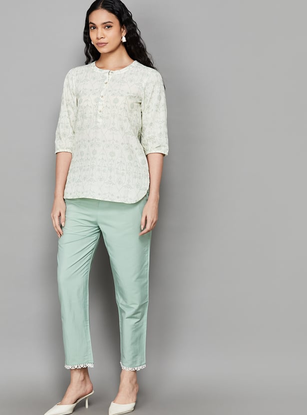 W Embroidered Tops Women