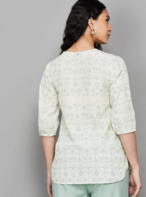 W Embroidered Tops Women