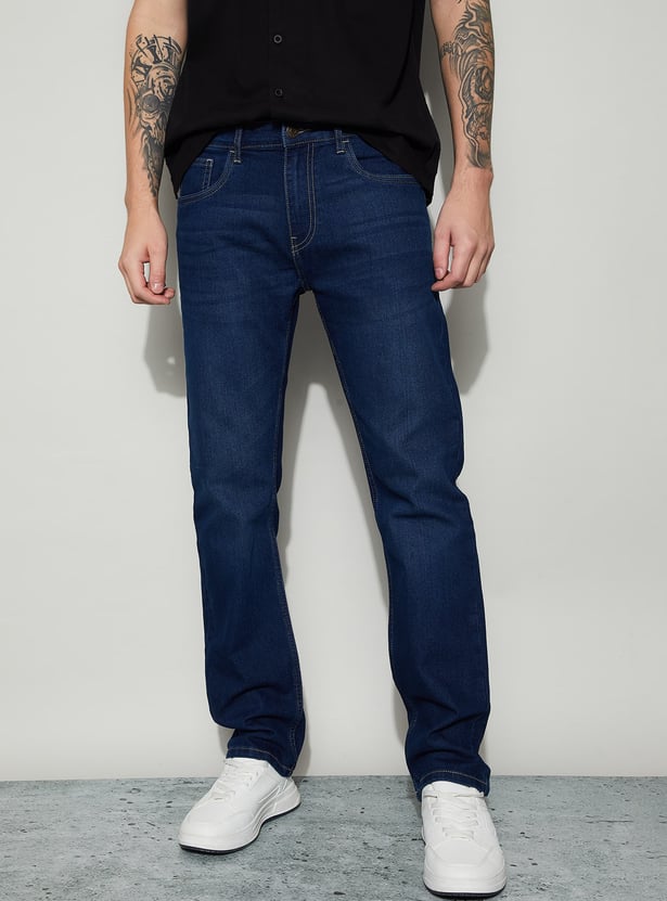 DENIMIZE Washed Slim Tapered Jeans