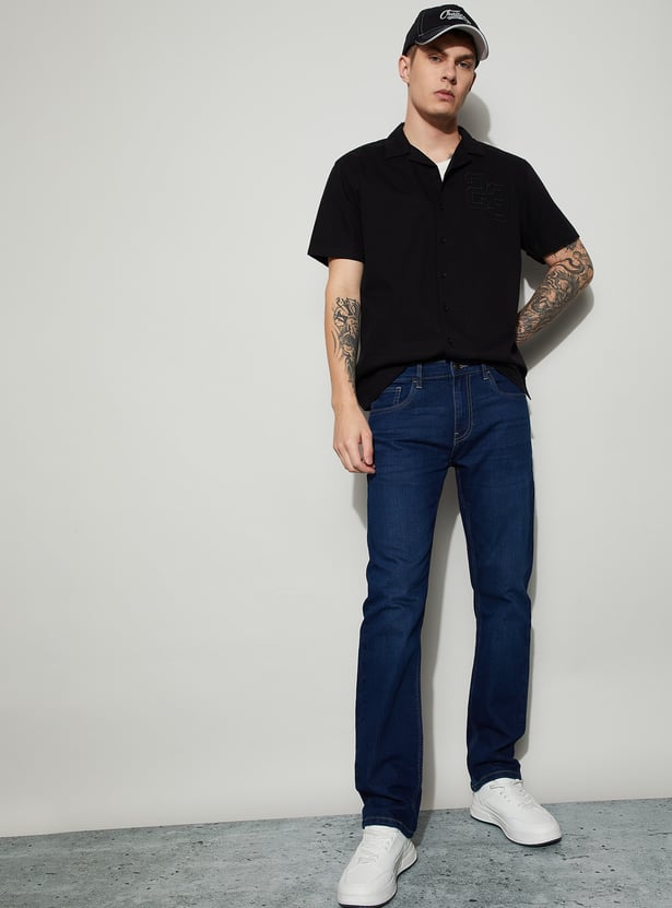 DENIMIZE Washed Slim Tapered Jeans