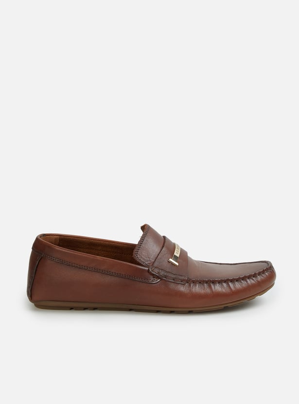 US POLO ASSN Solid Lace-Ups Moccasins