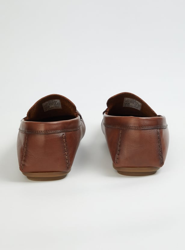 US POLO ASSN Solid Lace-Ups Moccasins
