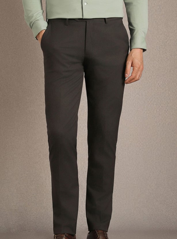 LOUIS PHILIPPE Slim Straight Formal Trousers