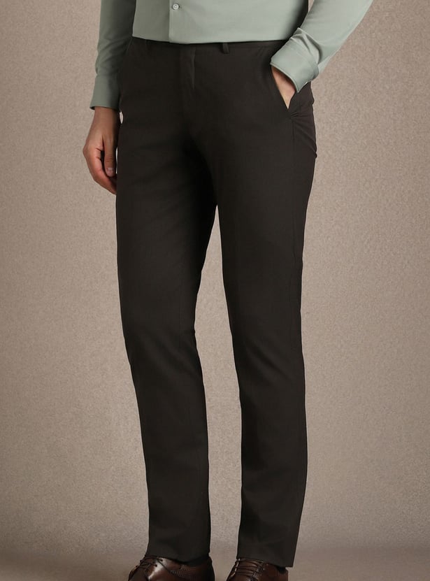 LOUIS PHILIPPE Slim Straight Formal Trousers