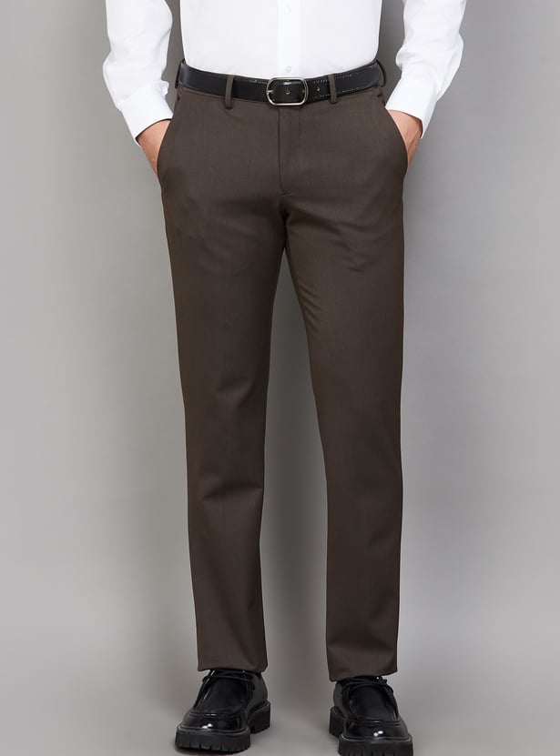 LOUIS PHILIPPE Slim Straight Formal Trousers