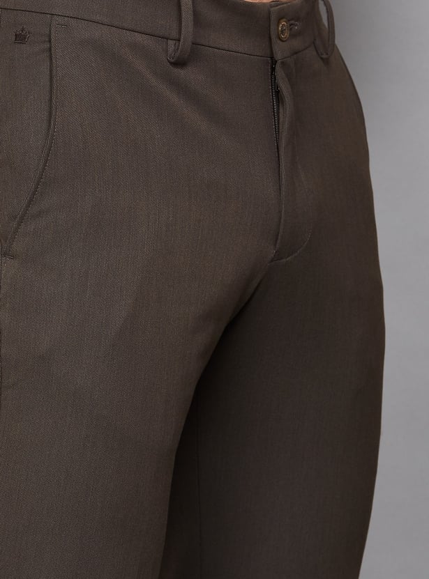 LOUIS PHILIPPE Slim Straight Formal Trousers