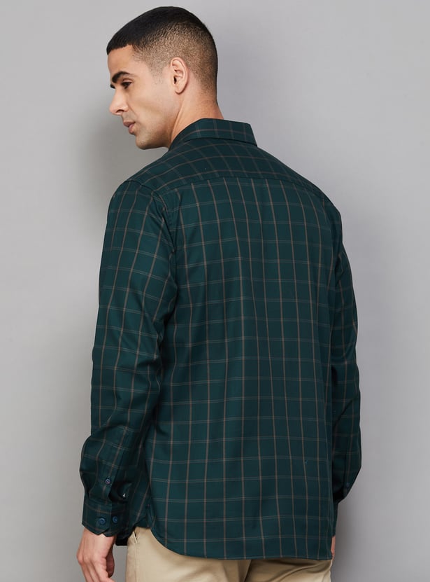 ALLEN SOLLY Checked Slim Fit Shirt
