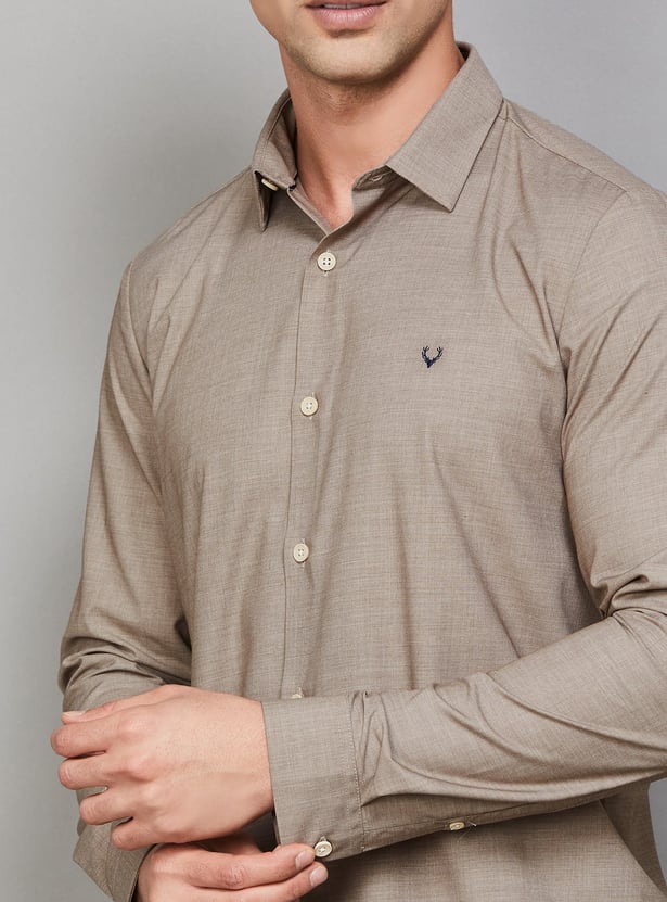 ALLEN SOLLY Solid Slim Fit Shirt