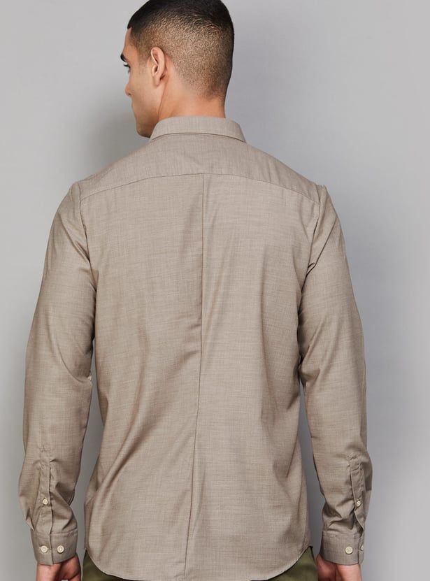 ALLEN SOLLY Solid Slim Fit Shirt