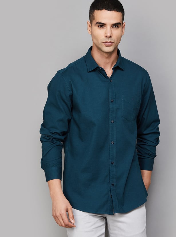ALLEN SOLLY Solid Slim Fit Shirt