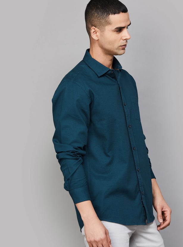 ALLEN SOLLY Solid Slim Fit Shirt