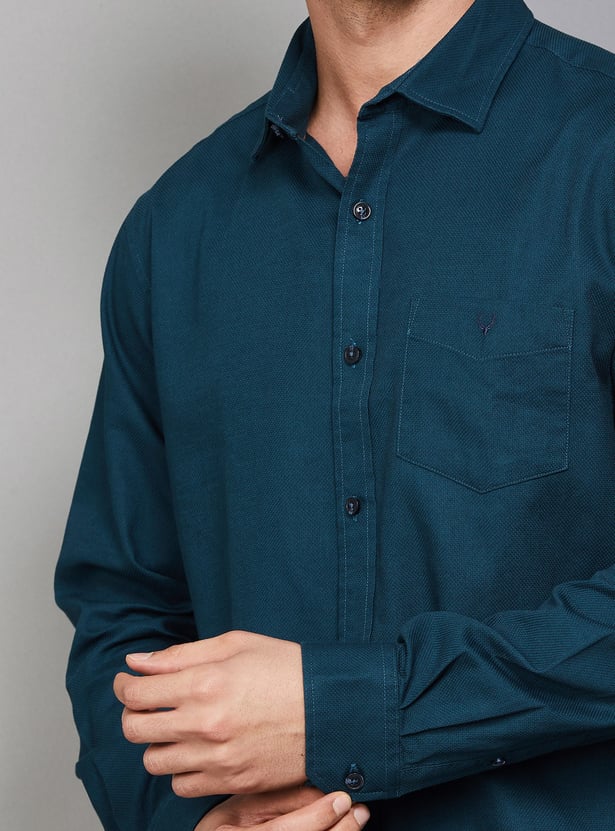 ALLEN SOLLY Solid Slim Fit Shirt