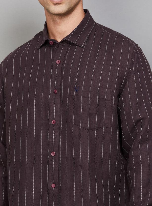ALLEN SOLLY Striped Slim Fit Shirt