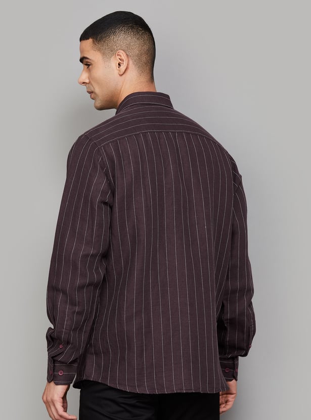 ALLEN SOLLY Striped Slim Fit Shirt