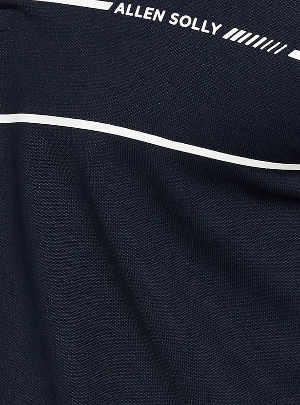 ALLEN SOLLY Striped Polo T-shirt