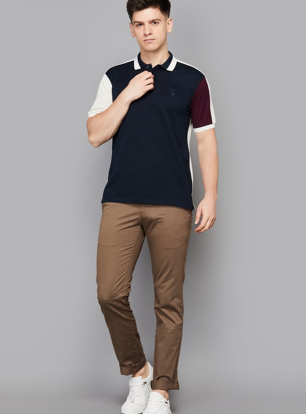 ALLEN SOLLY Solid Polo T-shirt