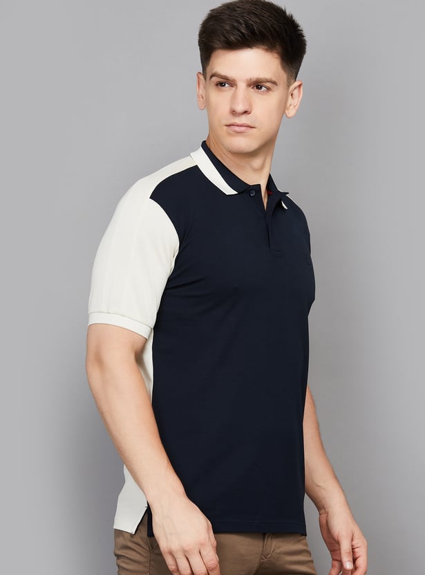 ALLEN SOLLY Solid Polo T-shirt