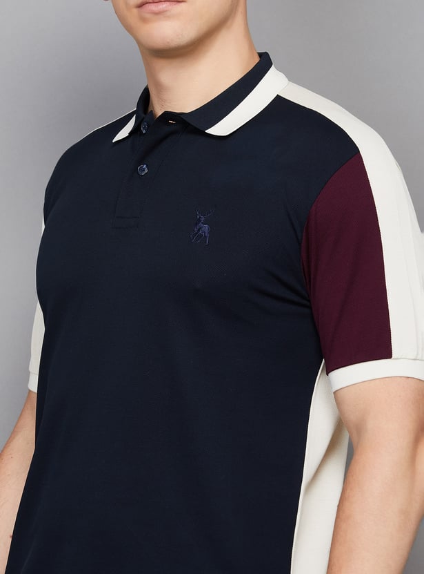 ALLEN SOLLY Solid Polo T-shirt