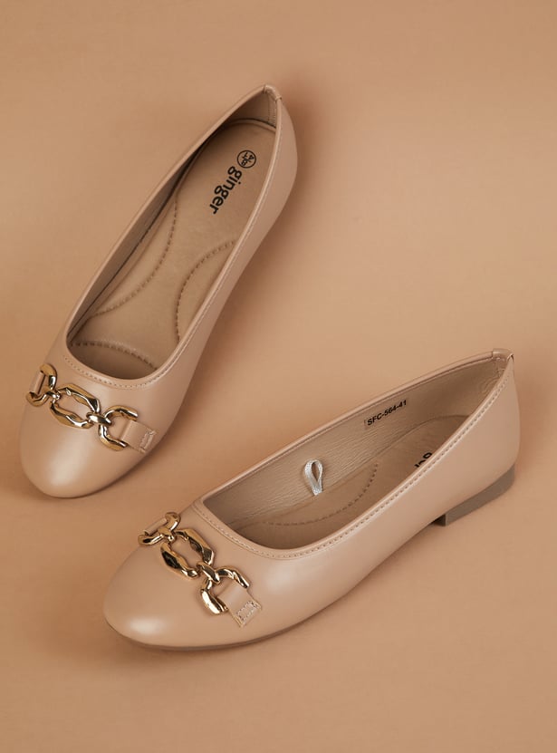GINGER Chain Detail Ballerinas