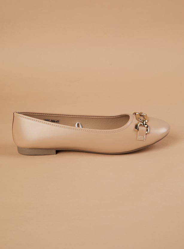 GINGER Chain Detail Ballerinas