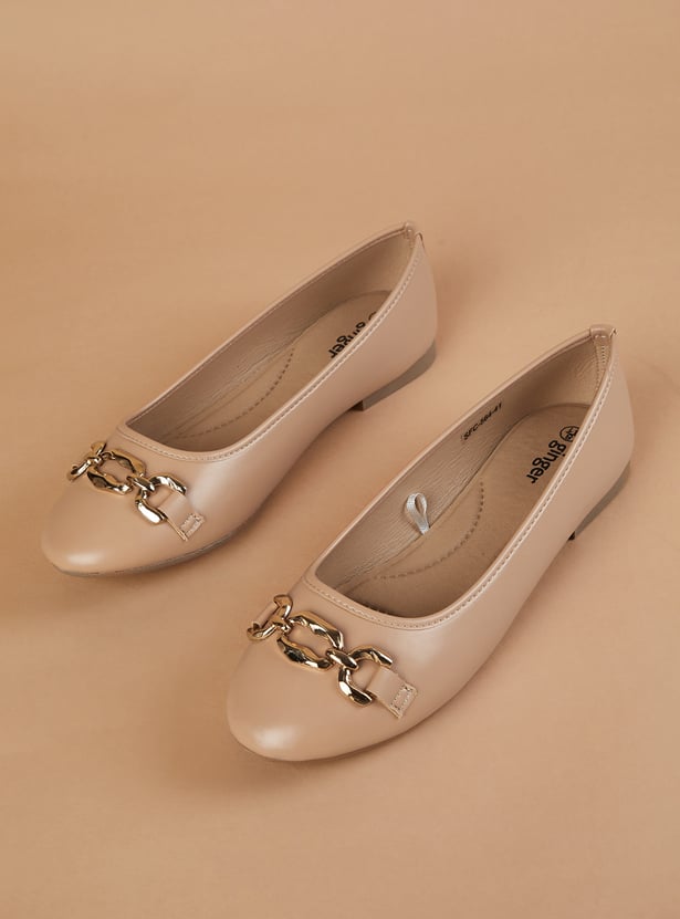 GINGER Chain Detail Ballerinas
