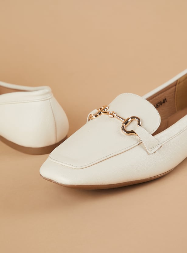 CODE Solid Square-Toe Ballerinas