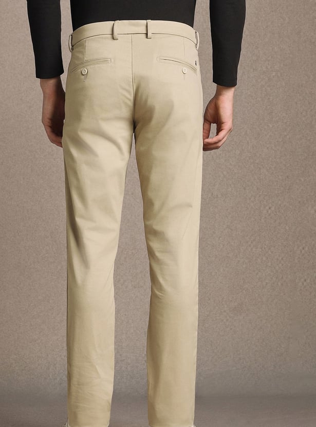 LP SPORT Solid Slim Tapered Trousers