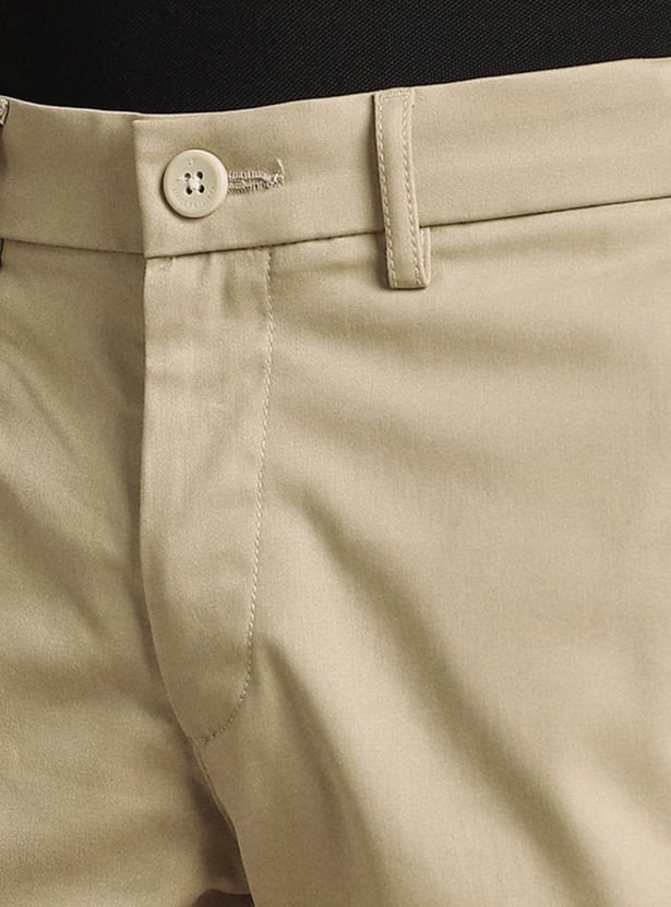 LP SPORT Solid Slim Tapered Trousers
