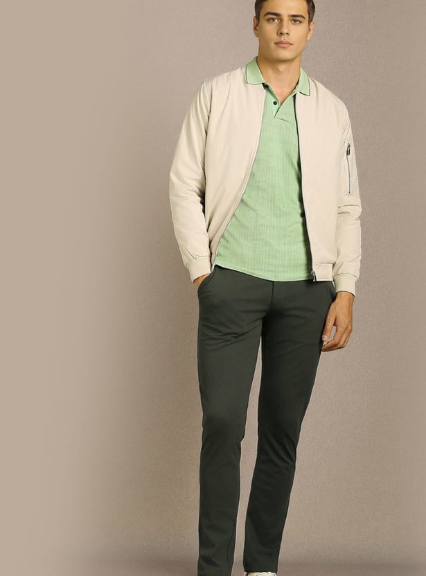 LP SPORT Solid Slim Tapered Trousers