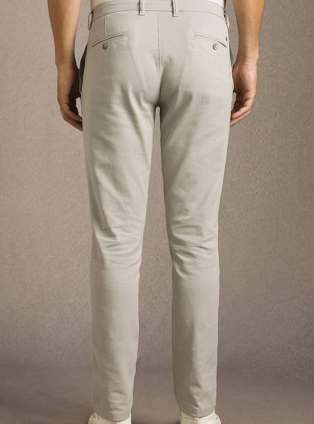 LP SPORT Solid Slim Tapered Trousers