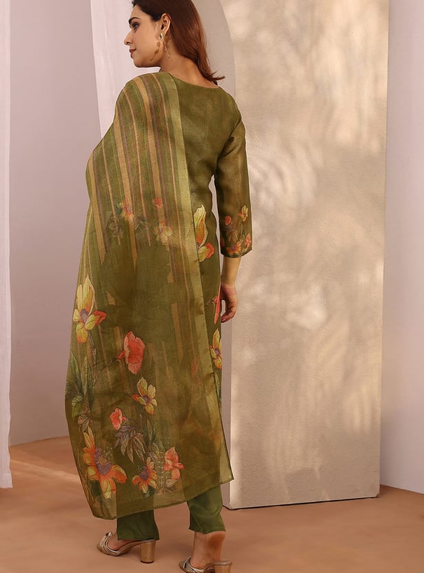 LIBAS Floral Print Palazzo Kurta Set